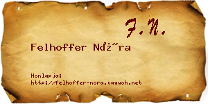 Felhoffer Nóra névjegykártya